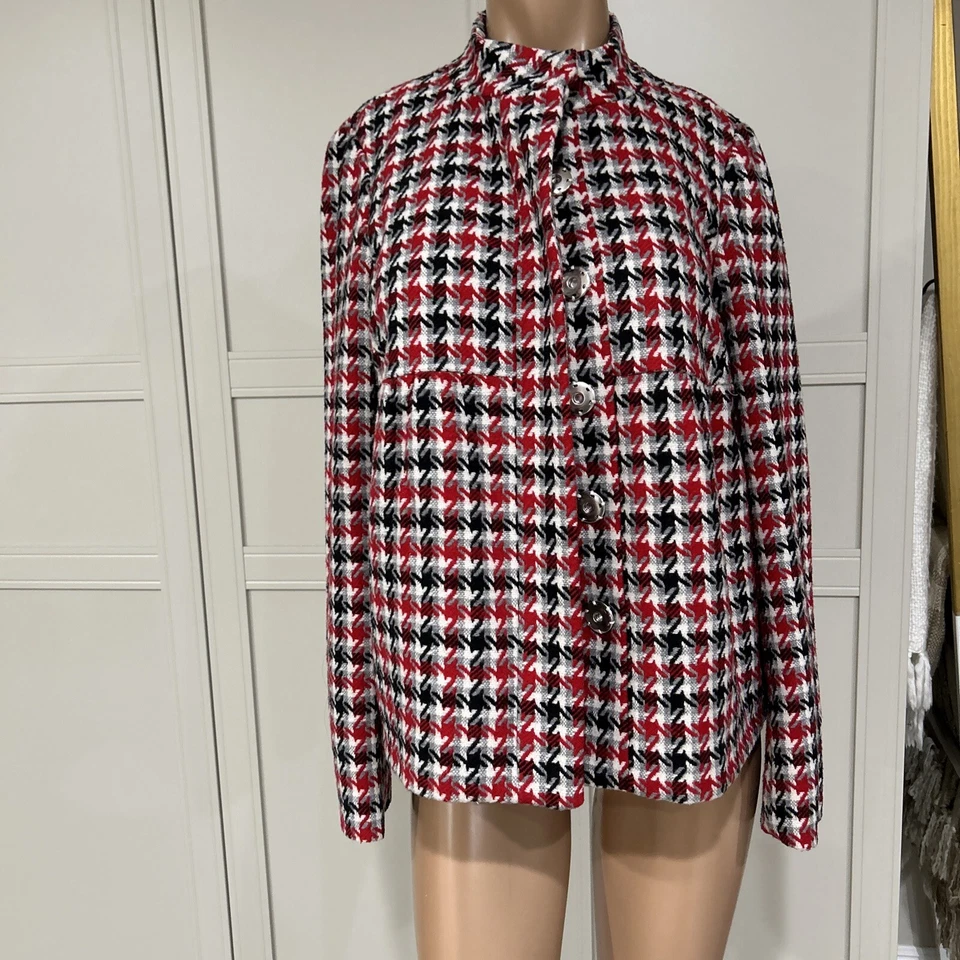 VTG Walter Tweed Blazer Red/white/black/gray Sz 4 - Image 2 of 4