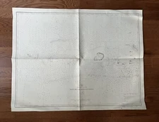 Vintage 1928 Sand Key To Rebecca Shoal Florida Nautical Chart Map - 44” x 34”