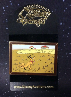 DISNEY AUCTIONS PLUTO FARM METAL ENAMEL PIN LIMITED EDITION OF 100