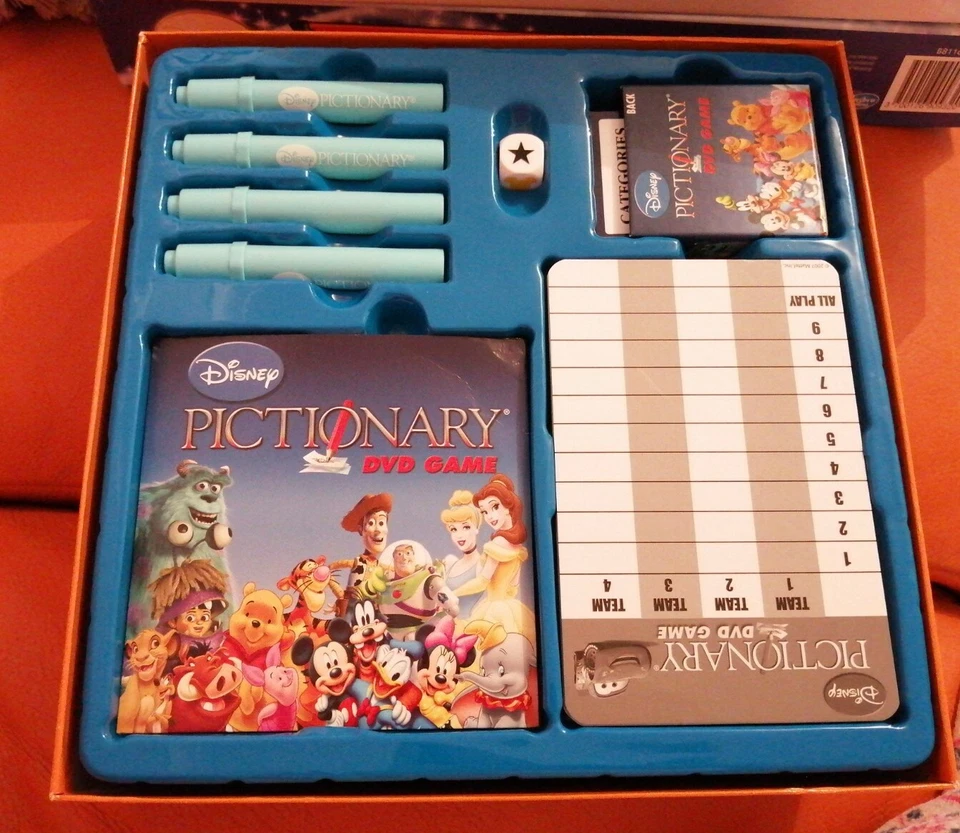 DISNEY PIXAR PICTIONARY DVD GAME COMPLETE LOVELY CONDITION MATTEL 2002 2 LEVELS - Image 3 of 4