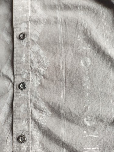 Old Navy Childs XS Grey Collared Button-up Shirt Skull Print Punk Unique Kids - Picture 2 of 12