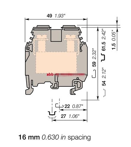 20pcs M35/16.P 1SNA165111R1400 016511114 Terminal Block Quality assurance - Picture 6 of 8