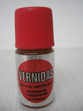VERNIDAS CONFEZIONE VINTAGE VERNICE VETRIFICANTE SIGILLATO PUBBLICITARIO