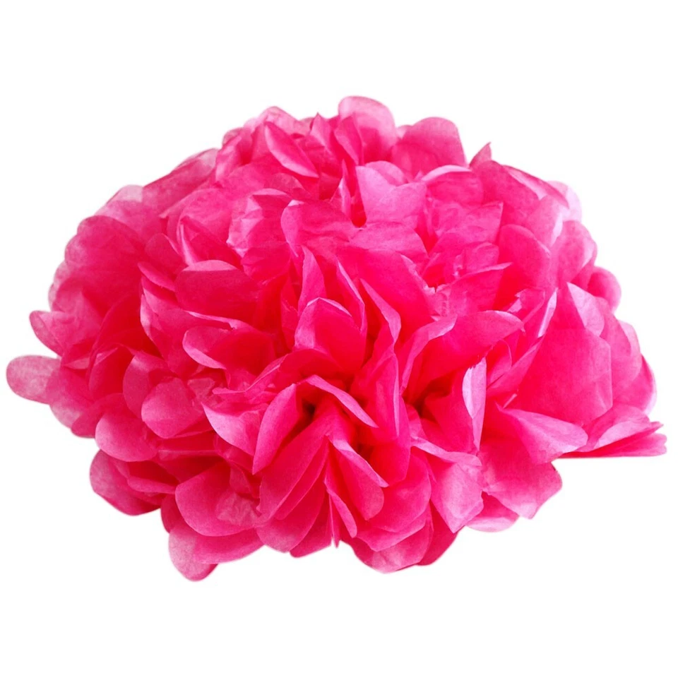 6PCS Paper Flower Tissue Pom Pom Hanging Ball Wedding Babyshower Party Decor - Image 3 of 4
