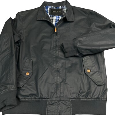 Oak & Rush Bomber Jacket Mens M Black Performance Gorpcore Outdoors Soft Shell