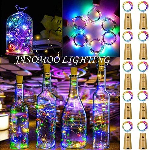 BUY 3, GET 3 —Copper Bottle String Lights Light 20 LED 2M Fairy Wine Cork Shaped - Picture 8 of 10