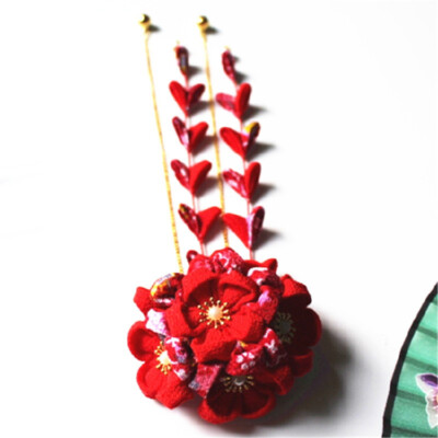 ヘアピン Japanese Style Cute Girl Sakura Hair Clip for Kimono Accessory