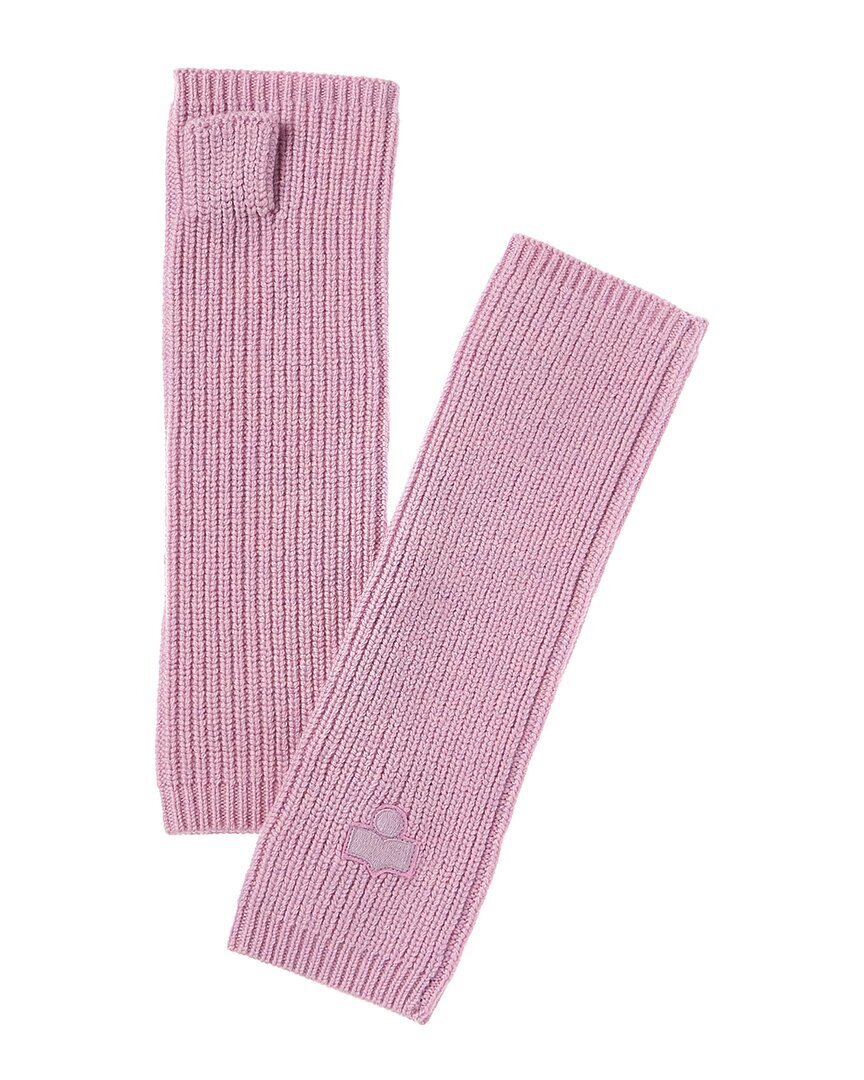 Шерстяные перчатки без пальцев Isabel Marant Patti Женские розовые 28090₽