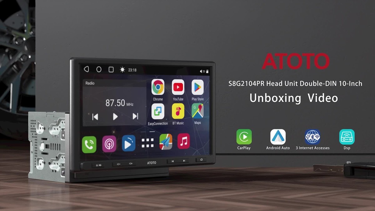 8 Core ATOTO S8 PRO 10in 2DIN Android Car Stereo-3G+32G w/ HD