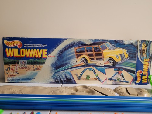 1989 Hot Wheels Wildwave Stunt Set Playset With Woody Car Vehicle Vtg Complete - Picture 15 of 24