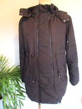Jojo Maman Bebe Maternity & Beyond Black Quilted Parka Coat Jacket Size 12