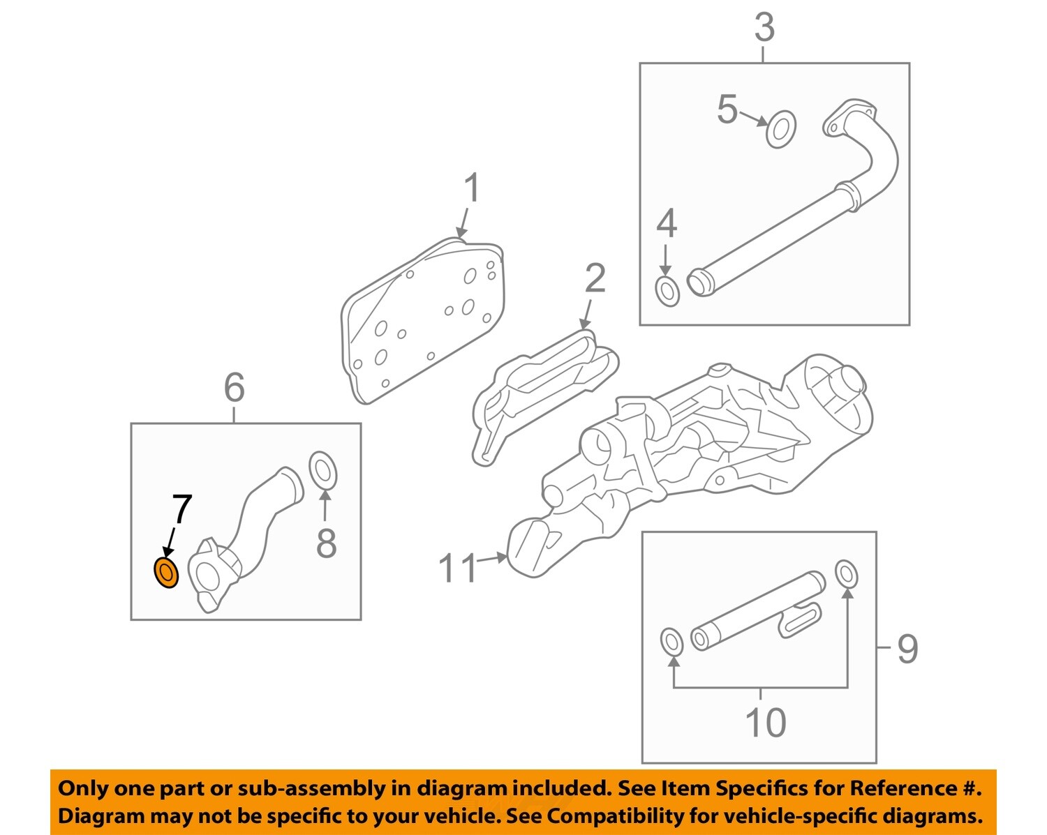 GM OEM Oil Cooler-Outlet Pipe Seal 24445723 | eBay 