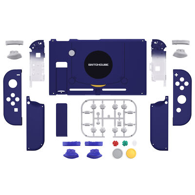 Replacement Full Housing Shell Joy-Con Clear Cover Buttons for Nintendo Switch