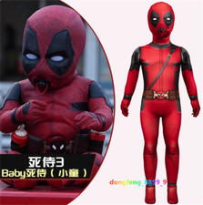 Deadpool  Wolverine Bodysuit Zentai Jumpsuit Halloween Cosplay Baby Kid Clothes