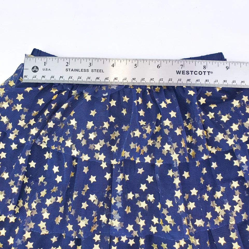 Falda de ballet tutú de tul con volantes estrellas azul marino y dorado Gap Baby niñas talla 3 Foto 4 de 4