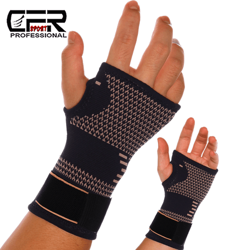 Kupfer Arthritis Handgelenk Hand Bandage Unterstützung Karpaltunnel Verstauchung Sport rechts/links - Bild 9 von 16