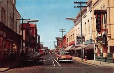 Hampton VA Virginia Queen Main Street Downtown 1950 Plymouth Car Vtg Postcard A1