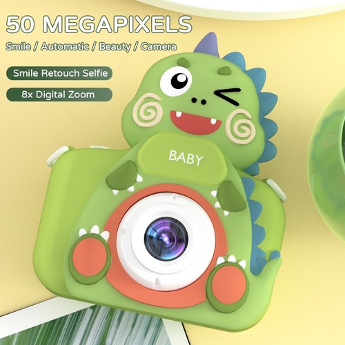 Cámara para niños, cámara Selfi HD, cámara digital electrónica con tarjeta SD 32G - Dino - Imagen 8 de 10