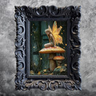 5 x 7 Wall Art Decor Mushroom Fairy Print Magical Elf Gothic Moon Forest Photo