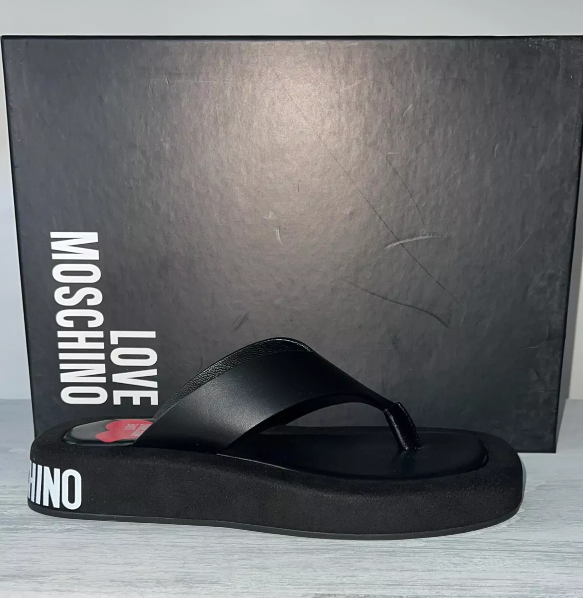 Love Moschino Infradito Black Woman Size Eu 35 MSD1 eBay