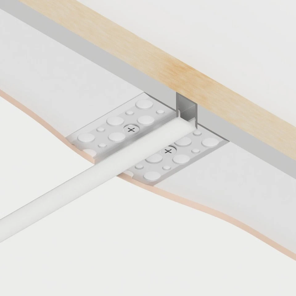 LED Aluminium Profile with Cover & End Caps LEDBRITE 2M /6.6FT Plaster In 5213 - Image 2 of 4