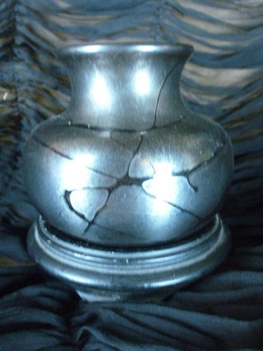 HAND BLOWN SIGNED STERLING SILVER OVERLAY VASE #1 ARTIST PROOF ART GLASS VASE - 第 1/9 張圖片