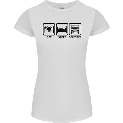 Eat Sleep 4X4 Off Roading Car Damen Petite Cut T-Shirt