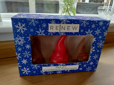 NEU UND VERPACKTES SET GROSSE GONK WICHTEL KERZEN ~ HOUSE OF FRASER £20 Weihnachten Weihnachtsgeschenk