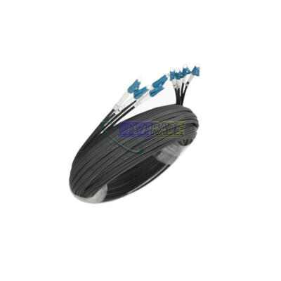 Butterfly 4 Cores Outdoor FTTH Fiber Optic Drop Cable SM LC UPC Patch Cord 100M