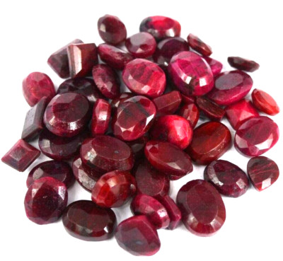 1000 Ct Treated Mix Shape African Red Ruby Loose Gemstone Lot
