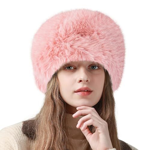 Winter Faux Fur Hat for Women Girls Cossack Russian Style Hat