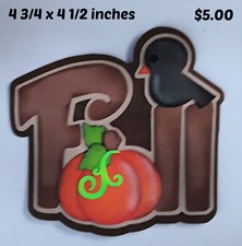 FALL CROW TITLE AUTUMN scrapbook paper piecing premade 3D die cut Rhonda