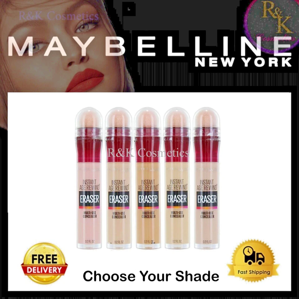 MAYBELLINE Eraser Eye Concealer 6.8g Instant Anti Age CHOOSE SHADE SEALED - Image 1 of 4