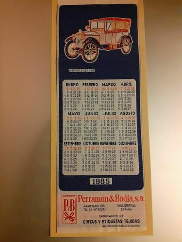 Gewebte Seidenkalender 1978 1985 1986 1991 Niederländisch, Spanisch, Niederlande, Deutsch. - Bild 4 von 9