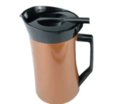Vintage VOLLRATH Insulated Cold Hot Coffee Carafe Pitcher Gold  Black 11 inches