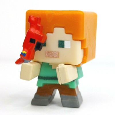 Minecraft Mini-Figures TNT Series #25 1'' Alex Holding Parrot Figure Mojang