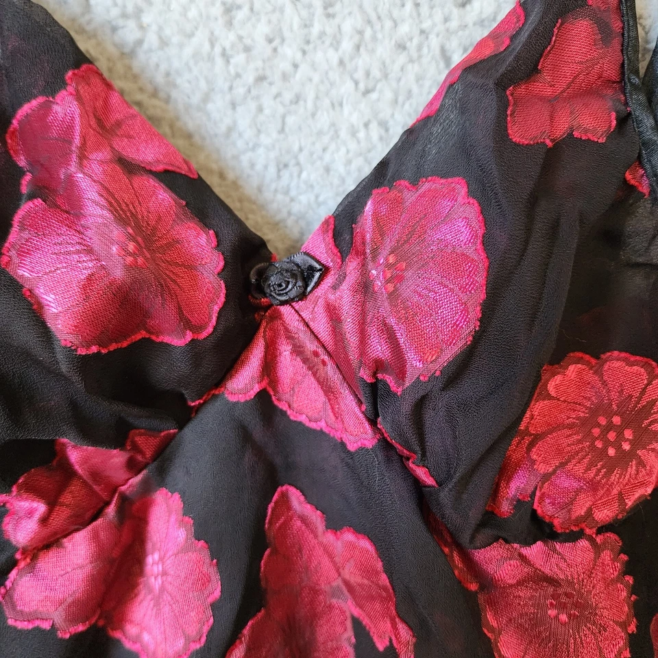 De Colección Fantasía Lencería Sin Mangas Babydoll Camisón Top Floral Capricho Hada M Foto 4 de 4