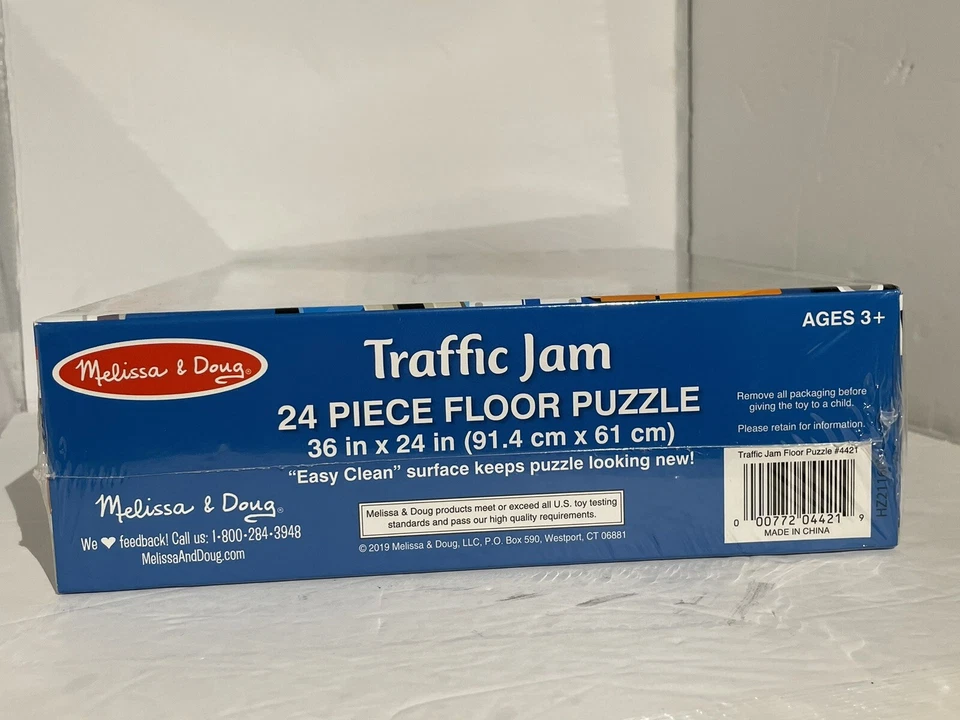 Rompecabezas de piso Melissa and Doug Traffic Jam 24 piezas 3' x 2' edades 3+ NUEVO SELLADO Foto 3 de 4
