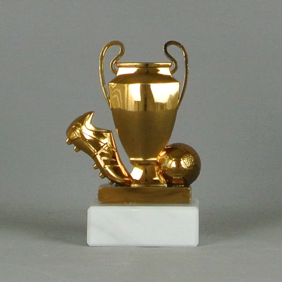 HR POKALE Fußballfigur / Halbrelief / 10cm / Altgold / mit Gravur