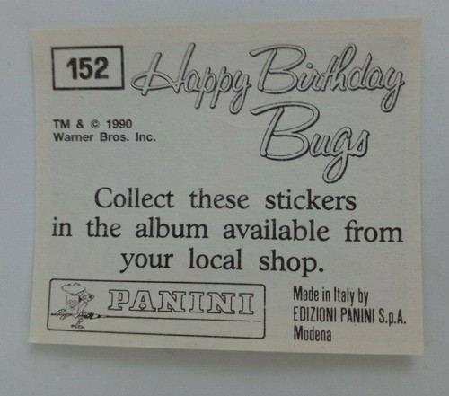 1990 Panini Happy Birthday Bugs (Pick Your Sticker) - Picture 227 of 343