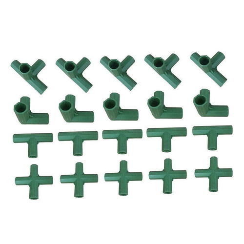 Connectors Gardening Awning Joints NEW 20Pcs Green Plastic Greenhouse Frame - Picture 6 of 12
