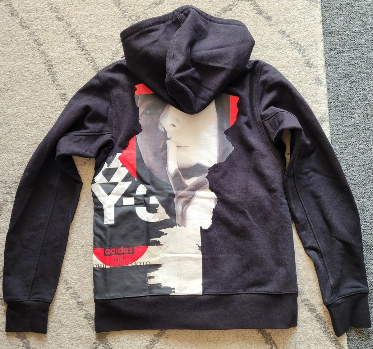 トップス PHANTOM FRAYED HOODIE BLACK Stella Jean Kids frill detail mid-length hoodie