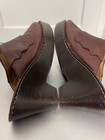BORN Brown LEATHER Wedge MULES Clogs Slip On Heels Comfortable Sz 10 — photo 6