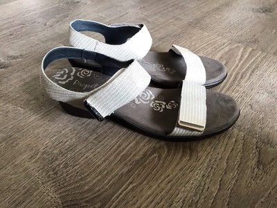 Propet Womens Farrah Size 10 W D Sandals Ankle Strap White Leather Upper WSX093L