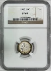 1960 Proof Silver Roosevelt Dime, NGC PF-65, Nice Rim Toning!