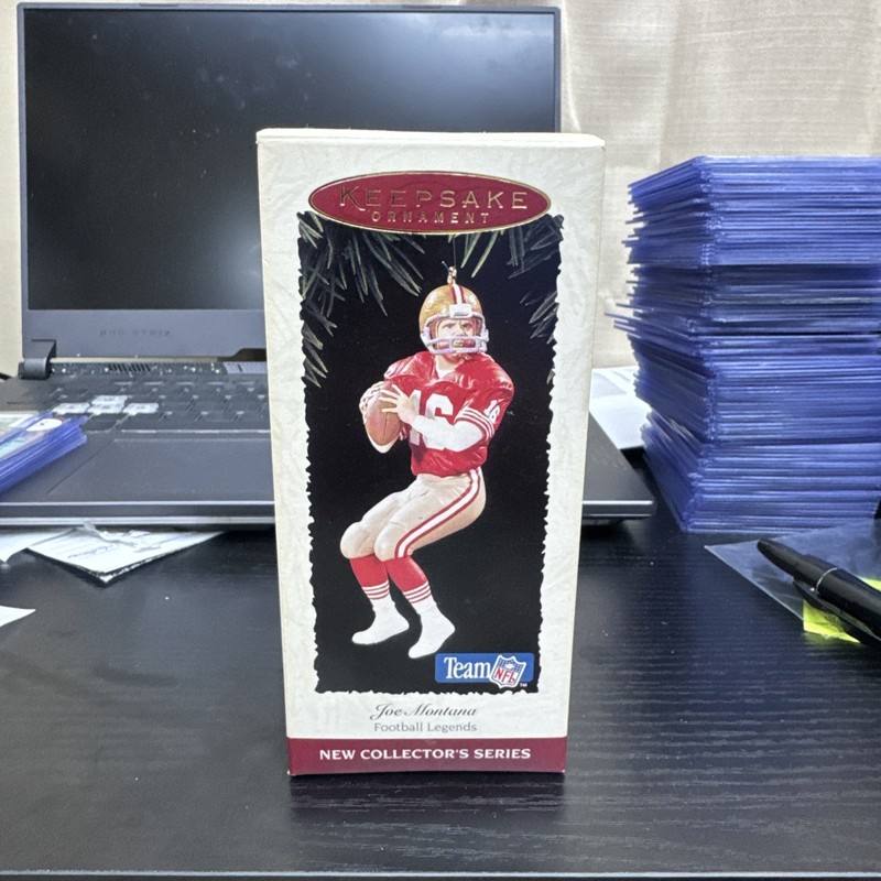 1995 Hallmark JOE MONTANA #19 Kansas City Chiefs Football Ornament