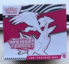 Pokemon Top-Trainer-Box Karmesin & Purpur &ndash; Wei&szlig;e Flammen Deutsch mit Riss