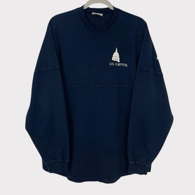 Spirit U.S. Capitol Washington, D.C. Navy Blue Graphic Long Sleeve Crewneck 