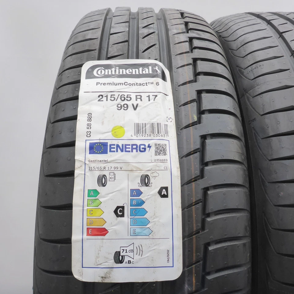 215 65 17 2X CONTINENTAL 215/65 R17 99V PremiumContact6 Pneus D'Été 2021 COMPLET - Photo 2/4