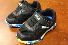 New Fila Galaxia 4 Strap Mashup Boy's Sneakers Shoes - INFANT'S Size 5 - Black
